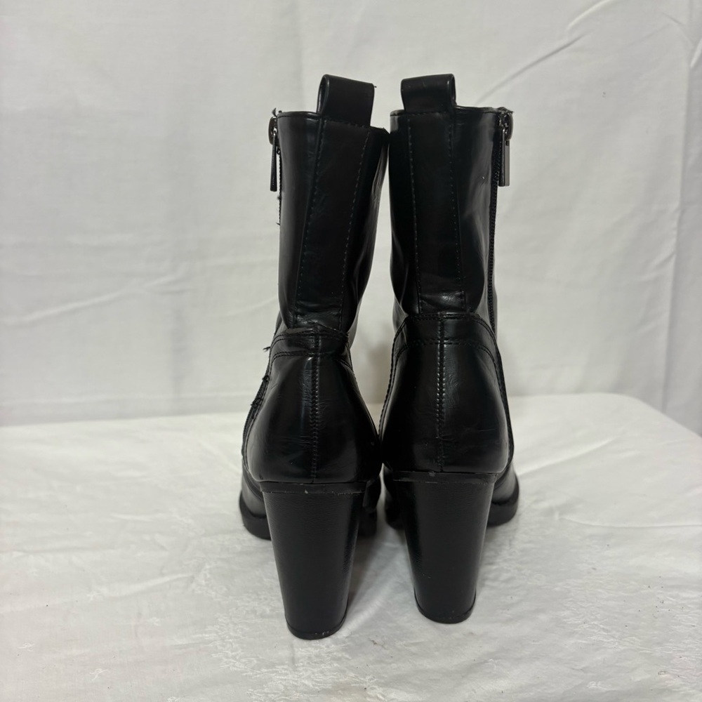 Black Lace-Up Women's Combat Boots size 7/8 - Picture 6 of 9